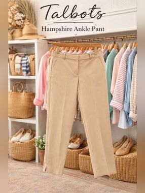 Talbots Beige Hampshire Ankle Pant Size 10